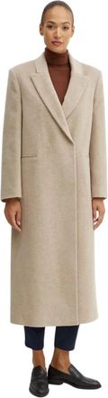 Liviana Conti Double-Breasted Coat - Dames - Mantel - Beige - M - Wol - Jassen