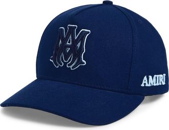 Amiri MA Logo Cotton Canvas Snapback Baseball Cap in Midnight Blue at Nordstrom