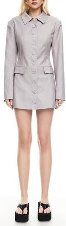 Lioness Cheri Long Sleeve Minidress in Grey at Nordstrom Rack, Size X-Small