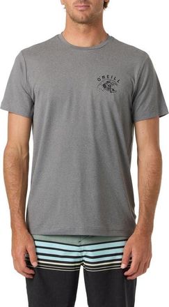 O'Neill Wave Brain UPF Performance Graphic T-Shirt in Gargoyle Melange at Nordstrom, Size Xx-Large