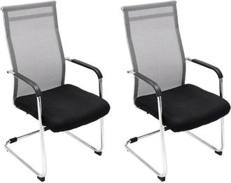 Clp Set De 2 Sillas De Conferencia Brenda Oscilantes Gris