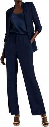 Nic+Zoe Eliot Wide Leg Social Trousers In Dark Indigo