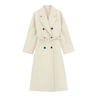 Imperial Belted Coats, female, White, 2XS, Cappotto Doppio Petto