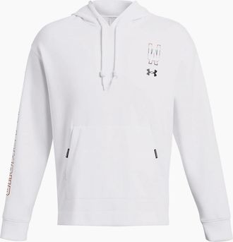 Under Armour Mens Pride Hooded Relaxed Fit Sweatshirt - White - Size: 38