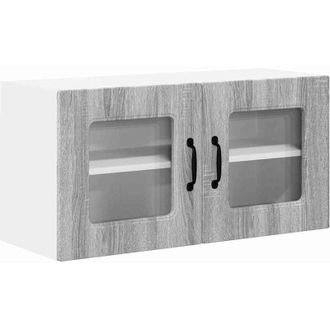 vidaXL Kitchen Wall Cabinet with Shelf Grey Sonoma 80 x 31 x 40 cm vidaXL