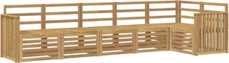vidaXL Conjunto De Sof&aacute;s De Exterior 6 Uds. Blanco Vidaxl