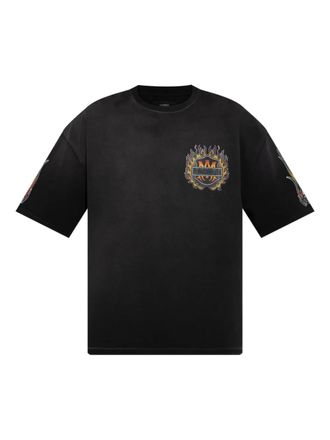 Amiri flame-graphic T-shirt - Black
