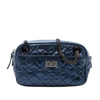 Chanel Pre-owned Cross Body Bags, female, Blue, Size: ONE SIZE Pre-owned Vintage Quilted Crossbody Bag