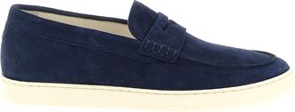 Brunello Cucinelli Blue Calfskin Slip-On Mens Loafers