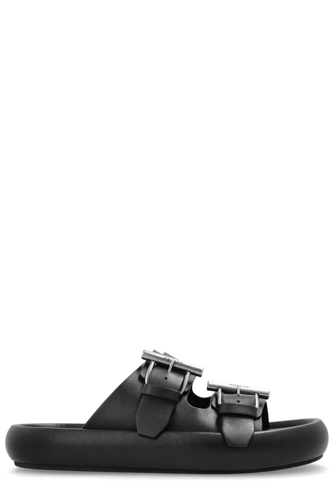 Unisex Alexander McQueen Black Leather Suola Slides – Fits Men’s US 6 McQueen Alexander Men main image 4
