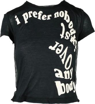 Diesel Zachte Modal Cashmere Blend T-shirt - Dames - T-shirts - Zwart - XS - Kasjmier - Tops