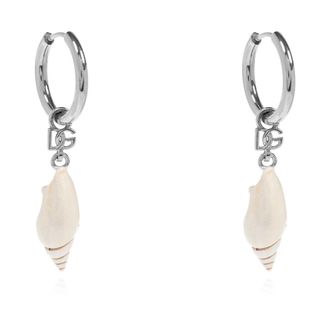Dolce & Gabbana Enkele oorbel met hanger - Dames - Oorbellen - Grijs - ONE Size - Accessoires