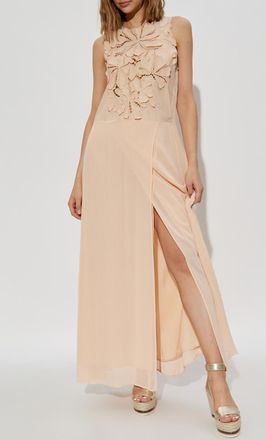 Forte_Forte Forte_forte Dress With Floral Trim, Womens, Pink