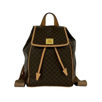 Celine Brown Leather Pvc Backpack (Pre-Owned)