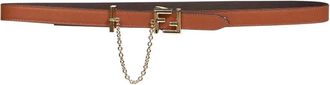 Fendi Omkeerbare riem met FF-gesp - Bruin