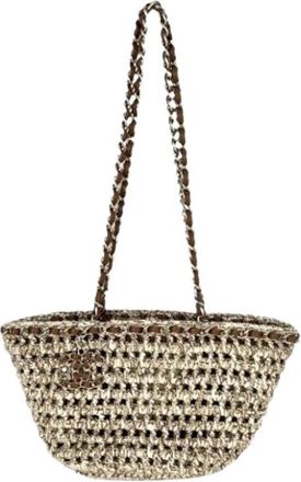 Chanel Pre-owned Vintage Tote Bag - Dames - Vintage Shopper - Beige - ONE Size - Vintage