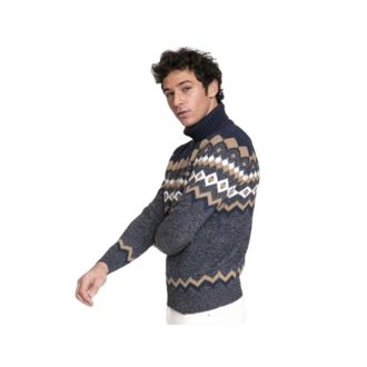 Gran Sasso Heren, Truien, Blauw, Maat: XL Wol