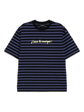 Sport b. stripe T-shirt - men - Cotton/Organic Cotton - 4 - Blue