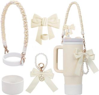 OEM Adecuado Para Termos Y Botellas De Agua Stanley, Cadenas Para Vasos Y Tapas Con Pajita Navide&ntilde;as, Adecuado Para Botellas De Agua Stanley, Beige