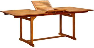 vidaXL Vidaxl - Mesa De Comedor Jard&iacute;n Madera Maciza Acacia (150-200)x100x75cm