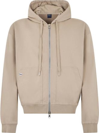 Fedeli Hoodies & sweatvesten, Heren, Beige, M, Katoen, Zip-through Hoodie