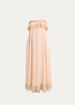 Chlo&eacute; Organic Silk Ornemental Jacquard Dress
