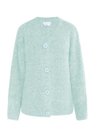 Usha Gebreid vest Dames Ice mint melange