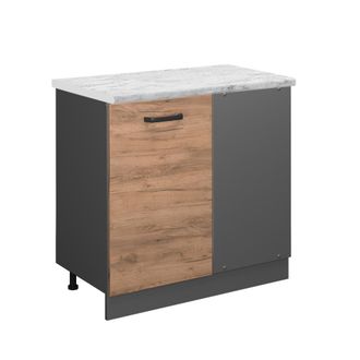 Vicco Armario De Esquina R-line, Roble Dorado, 86 Cm Et M&aacute;rmol