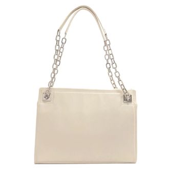 Bally White Leather Tote Bag (Pre-Owned)