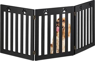 Relaxdays Relaxdays - Valla Seguridad Para Perros, Barrera De Escalera, Aut&oacute;noma, Reja Protectora, 60 X 153 Cm, Mdf, Plegable, Negro