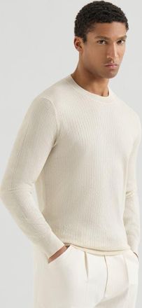 Brunello Cucinelli Cotton lightweight sweater in White at Nordstrom, Size 50 It
