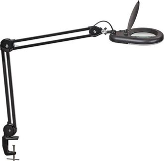 OEM L&aacute;mpara De Lupa Led Lente De Vidrio 127 Mm Abrazadera De Mesa De 5 Pulgadas Cubierta Negra, Cabeza Redonda