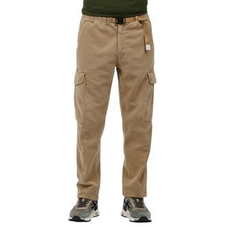 White Sand Cargo broek in ribstof - Heren - Straight fit broeken - Bruin - S - Broeken