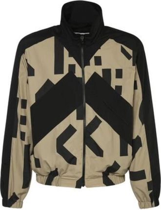 Kenzo Monogram Patchwork Zip-Up Sweatshirt - Heren - Vesten met rits - Zwart - XS - Polyester - Hoodies & sweatvesten