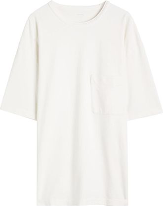 Christophe Lemaire Short Sleeve Cotton T-shirt - Cream - XL
