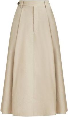 Brunello Cucinelli Sartorial skirt with monili in Beige at Nordstrom, Size 42 It