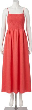 Z Supply Bayside Linen Maxi Dress In Persimmon
