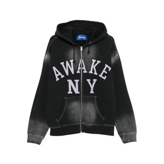 Awake NY Zip-throughs, male, Black, Size: XL Classic Logo Hoodie