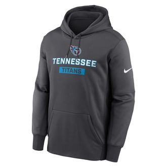 Nike Mens Tennessee Titans Toss Sweep Mens Nike Therma NFL Pullover Hoodie in Grey | NKAQ06F8F-WQA