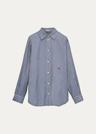 Loewe Gingham Button-Front Shirt