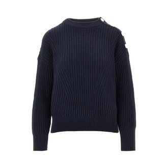 Emporio Armani Cotton sweater with shoulder buttons Woman M