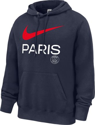 Nike Paris Saint-Germain Club Fleece Nike Mens Pullover Hoodie in Blue | M31233P062PSGF-NVY