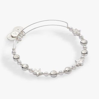 Alex and Ani Seaside Pearl Beaded Bangle in Silver at Nordstrom