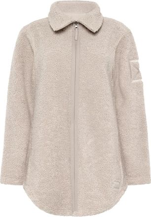 Didriksons 1913 UMI Full-Zip - Dames - Fleece jassen - Beige - XL - Polyester - Fitness