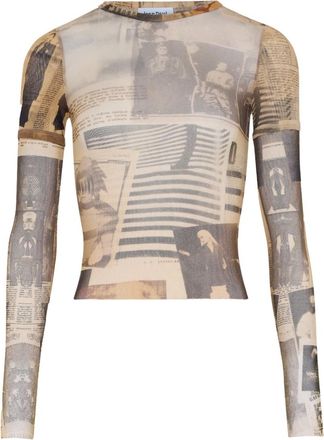 Jean Paul Gaultier Multicolor Graphic Crew Neck Top