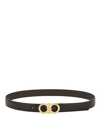 Ferragamo Grained Leather Reversible Gancini Belt