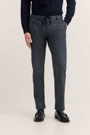 Bugatti Herren Chino Glencheck met stretch & trekkoord