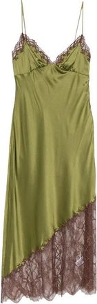Staud Lara Zijden Jurk - Dames - Feestkleedjes - Groen - XS - Polyester - Kleedjes