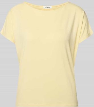 s.Oliver Red Label Relaxed Fit T-Shirt aus Viskose-Mix in Hellgelb, Gr&ouml;&szlig;e 34