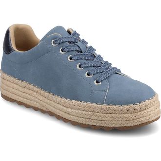 Journee Collection Cosima Espadrille Sneaker in Denim/blue at Nordstrom Rack, Size 10